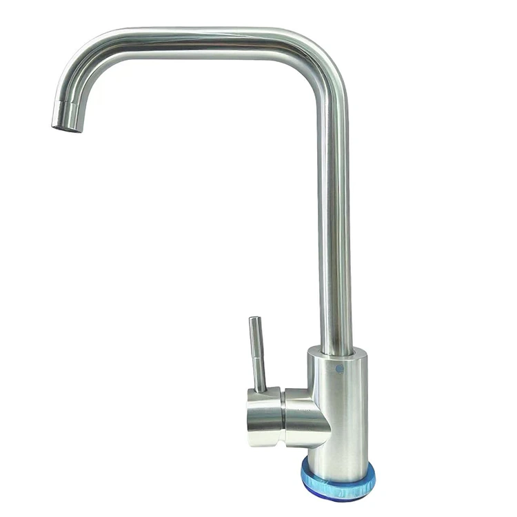 I-Gooseneck Brushed Mixer Kitchen Faucet