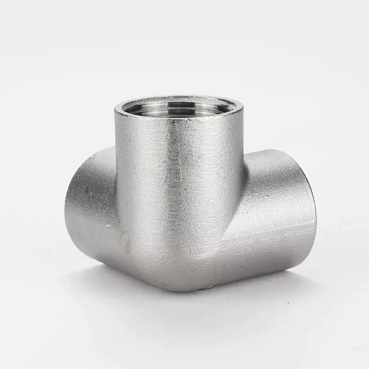 I-BSP Stainless Steel 3D Tee Pipe Fitting