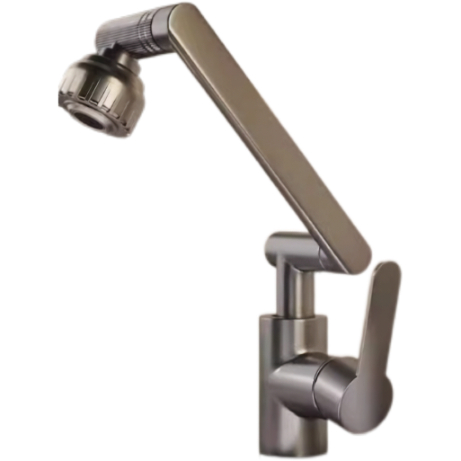I-Matte Grey Swivel Mechanical Faucet