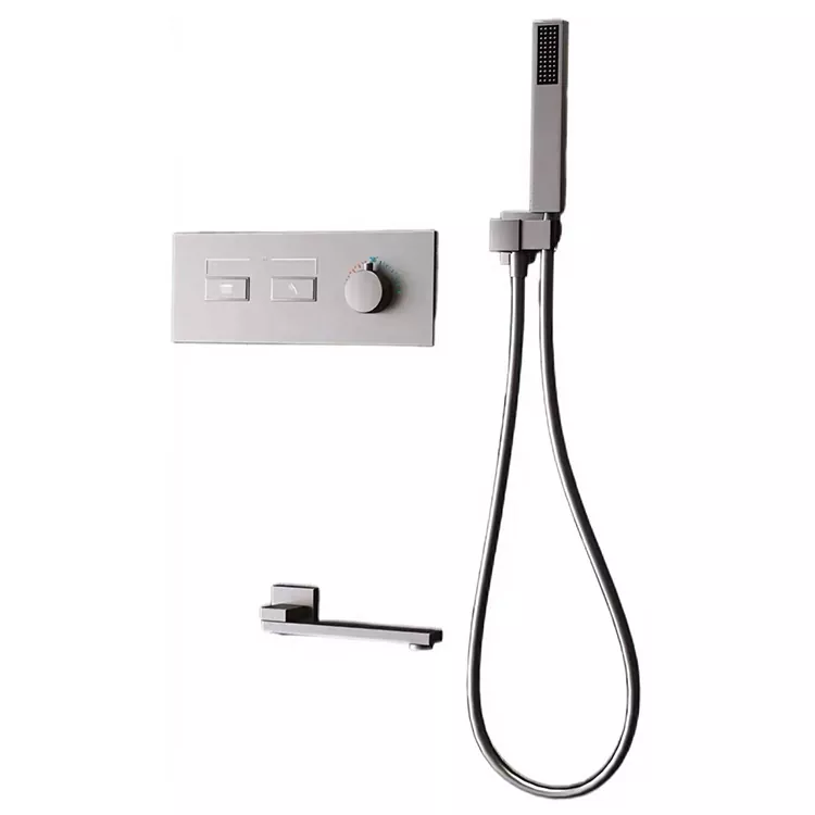 I-Minimalist Dark Gunmetal Dual-Outlet Shower Head