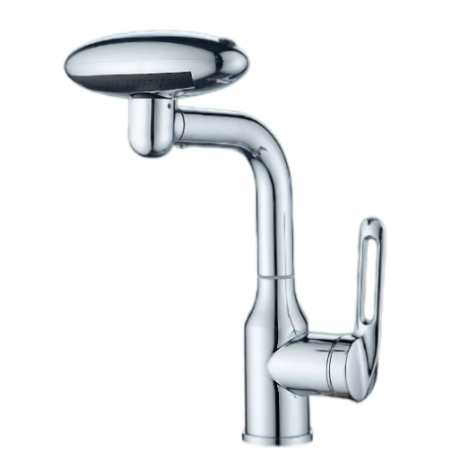 I-Mirror Silver Top Spray Basin Faucet