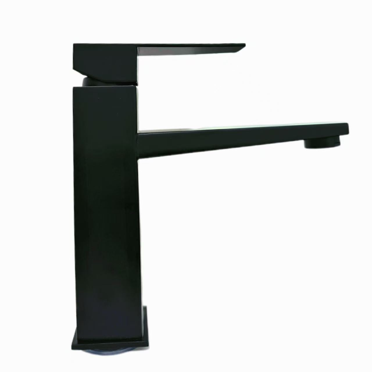 Isitayela Sesimanje Esincane Esine-Frosted Black Square Basin Faucet