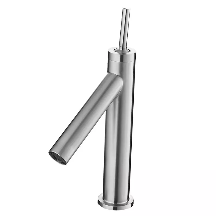 Isibambo esiphezulu se-Cylindrical Hot And Cold Basin Faucet